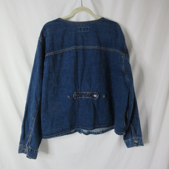 Ava & Viv Denim Shacket Blue Denim Barn Jacket Shirt Midweight Size 3X NWT - Picture 5 of 9